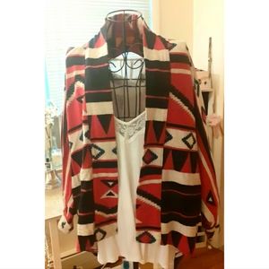 Voom by Joy Han Aztec Print Long Sleeve Kimono